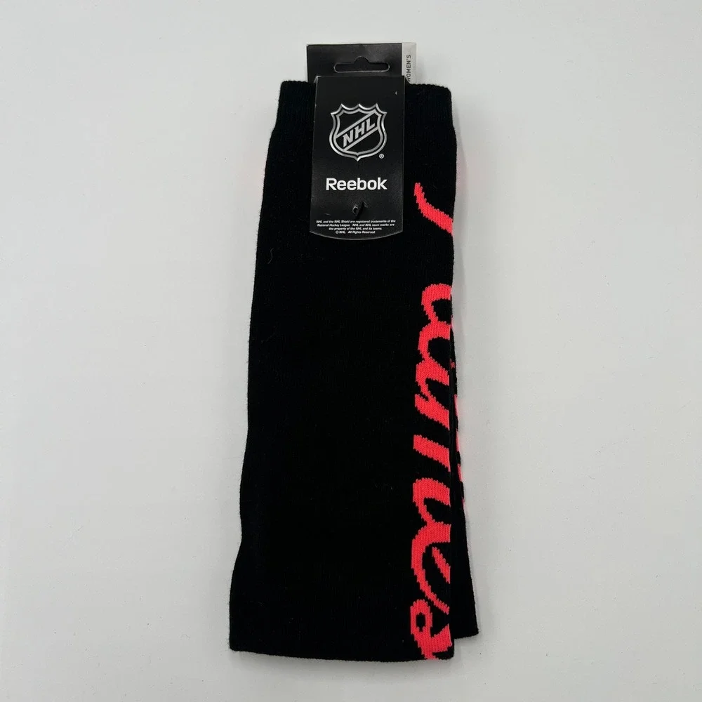 Reebok NHL‎ Calgary Flames Womens Knee High Socks 2 Pack Red Black OSFA
